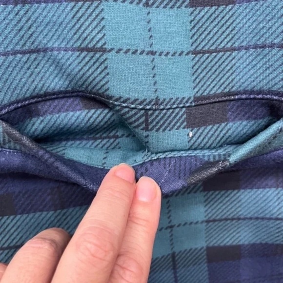 Vermont Country Terry Plaid Fleece Cardigan Sweater Plush Cozy Top Jacket Size M - Picture 7 of 12